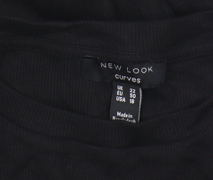 New Look Women's Black Plus Size Bodysuit - Size 22