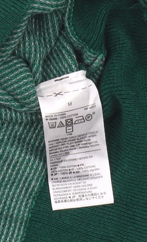 Gap Men's Green V-Neck Knit Pullover Jumper M