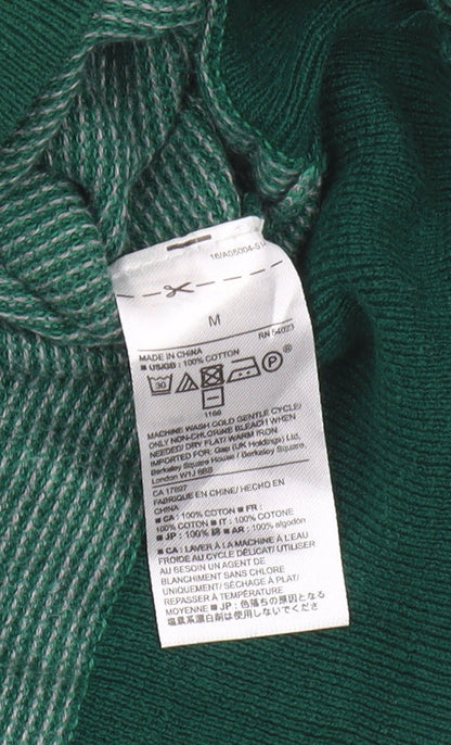 Gap Men's Green V-Neck Knit Pullover Jumper M