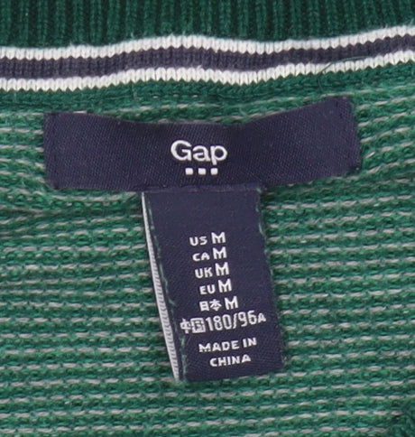 Gap Men's Green V-Neck Knit Pullover Jumper M