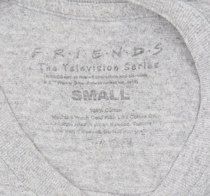 Mens UK Size S Friends Grey  T-Shirt