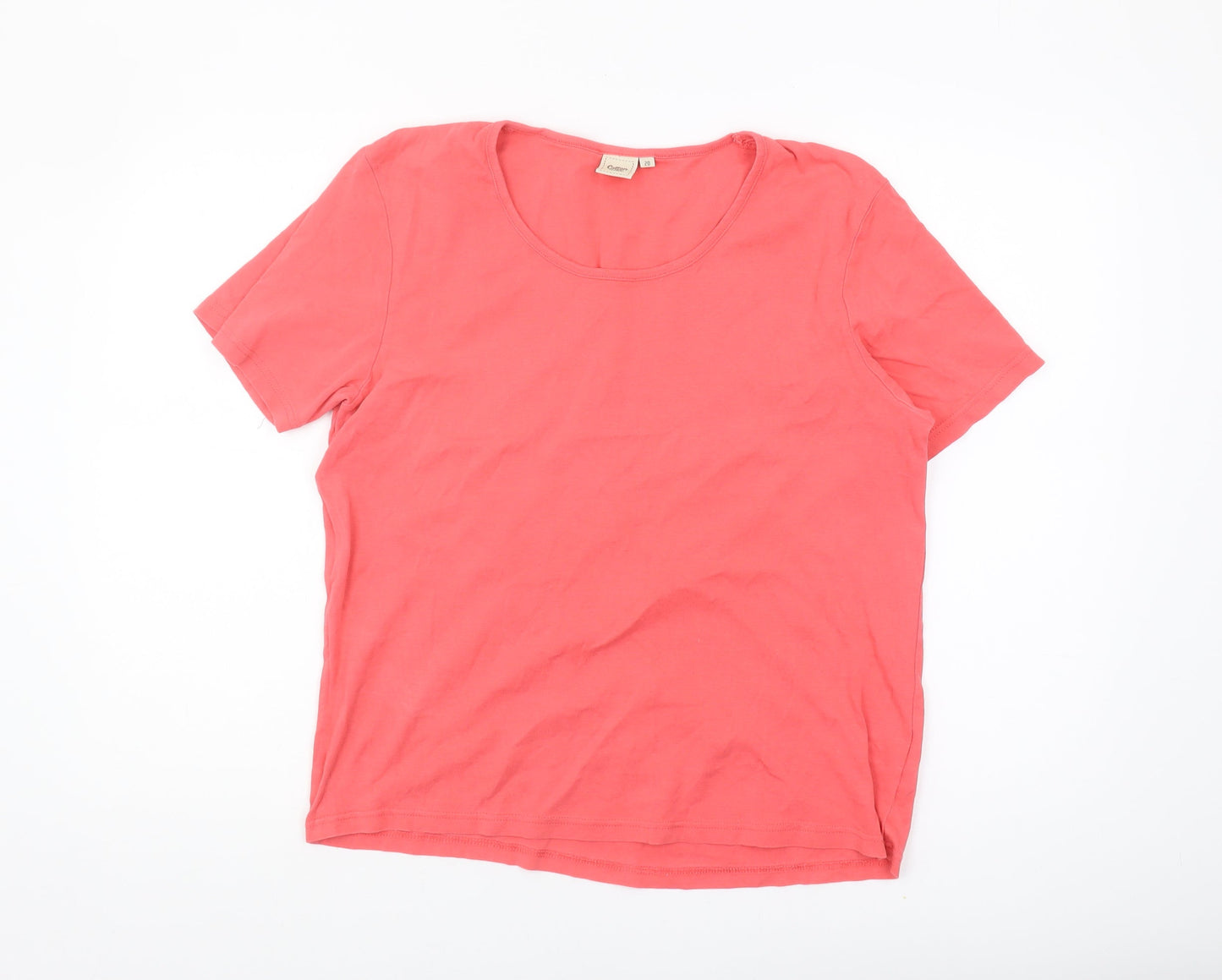Cotton Traders Women's Red T-Shirt Size 20 Basic Style