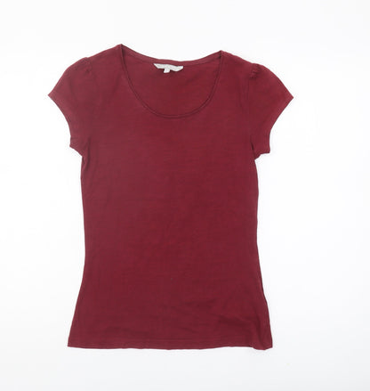 Womens UK Size 8 Red Herring Red Basic T-Shirt
