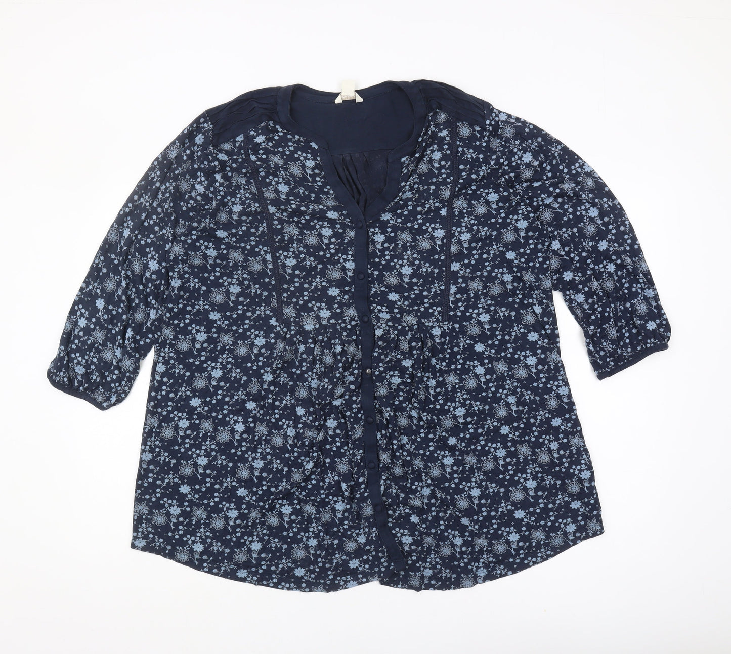 Womens UK Size 18 Monsoon Blue Tunic Blouse