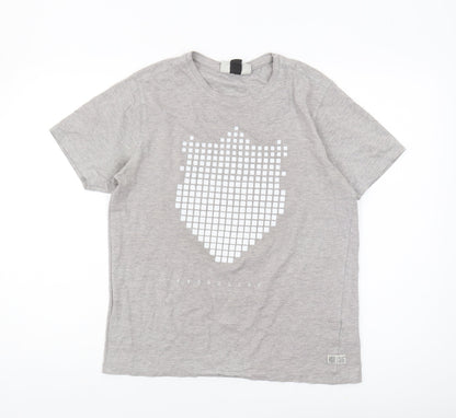 883 Police Men's Grey Graphic T-Shirt, Size M