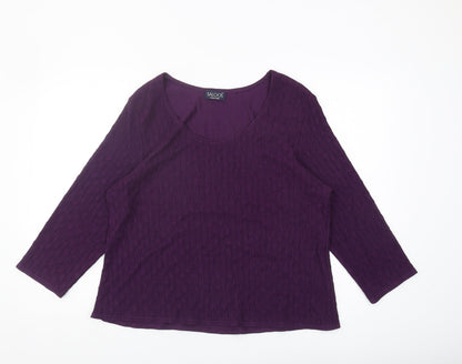 Womens UK Size XL Saloos Collection Purple Basic Blouse