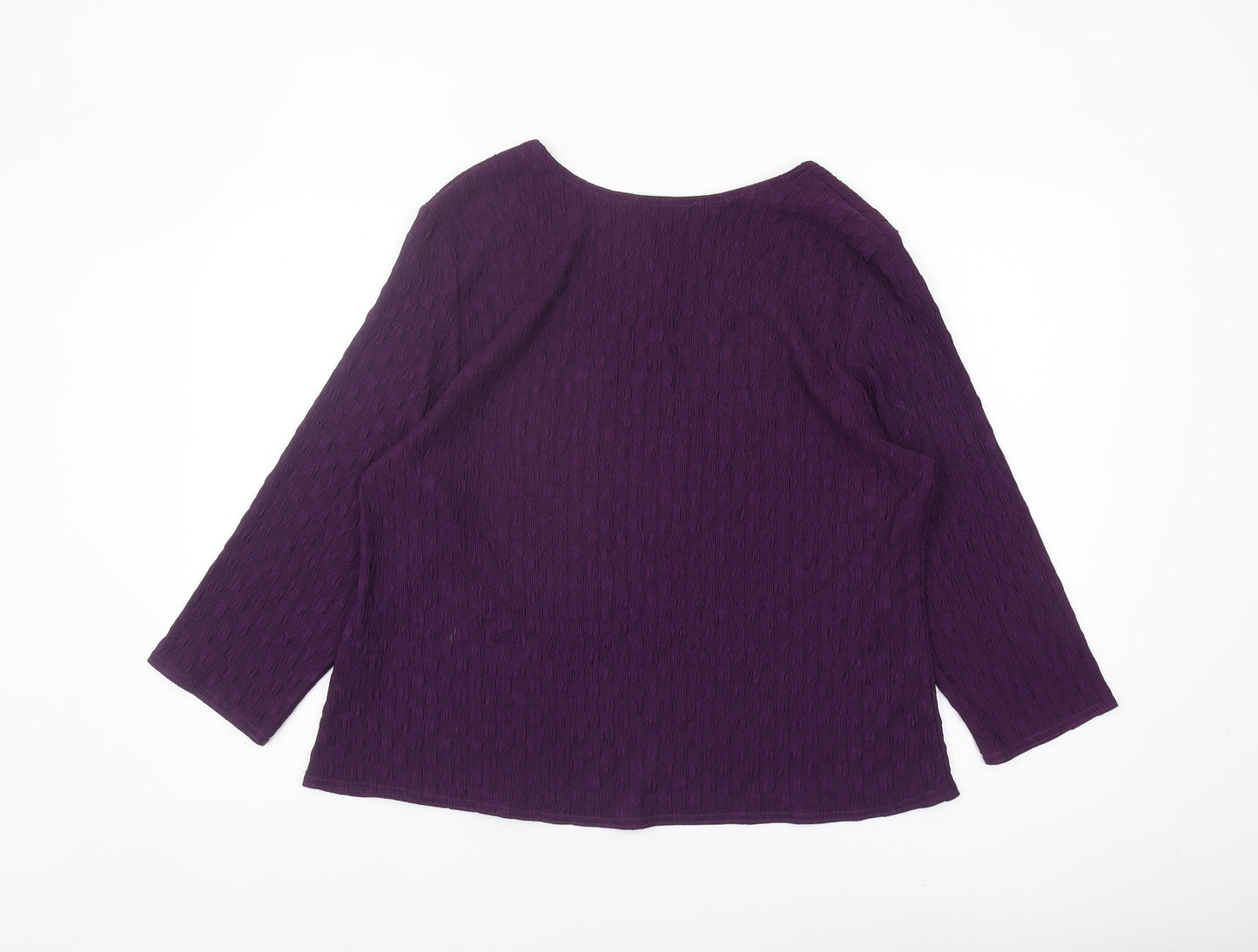 Womens UK Size XL Saloos Collection Purple Basic Blouse