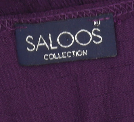 Womens UK Size XL Saloos Collection Purple Basic Blouse