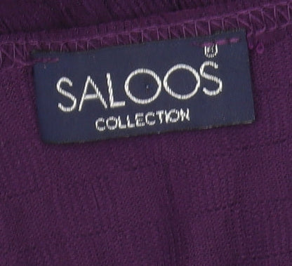 Womens UK Size XL Saloos Collection Purple Basic Blouse