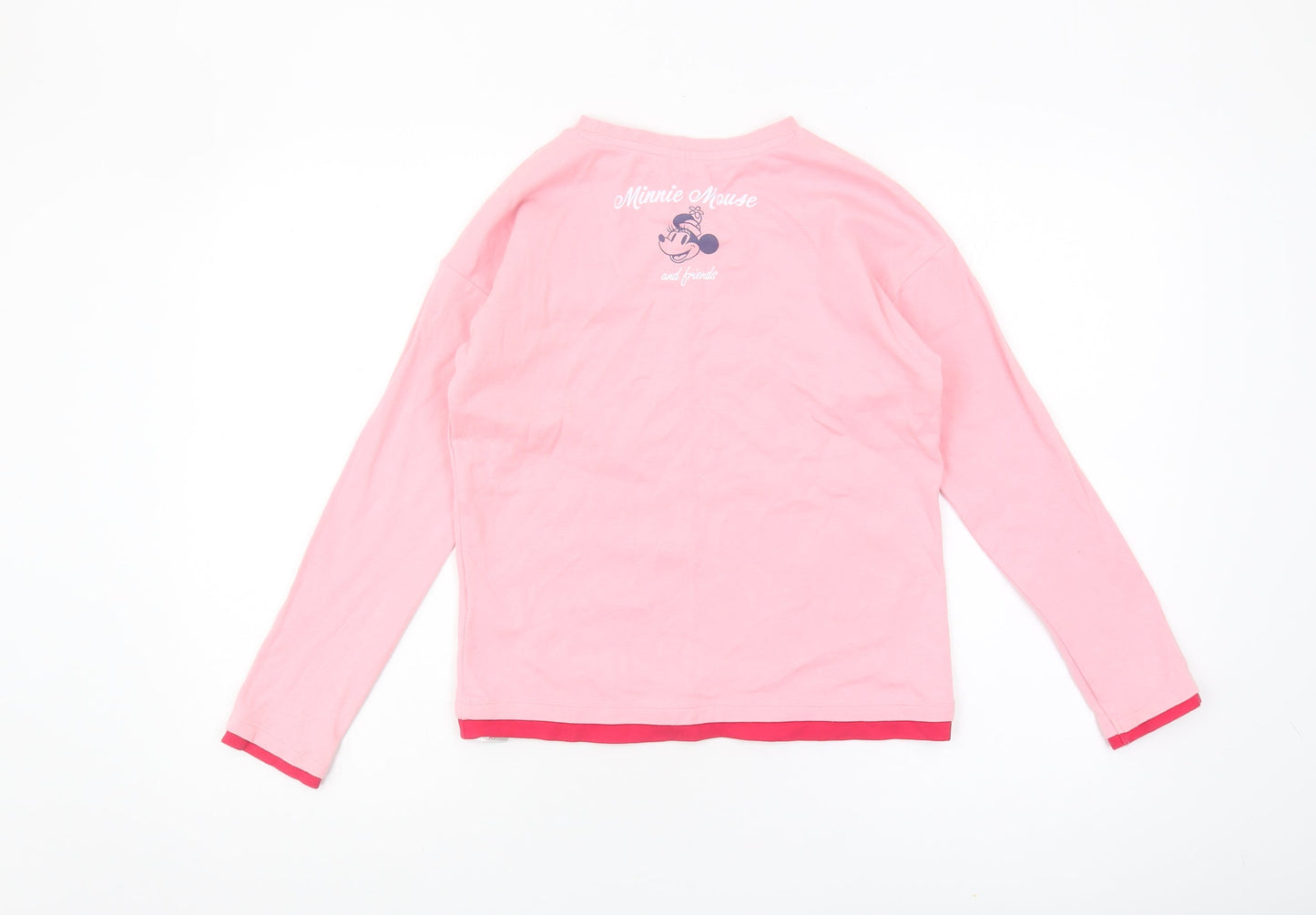 Disney Girls Pink Minnie Mouse T-Shirt 9-10 Years Long Sleeve