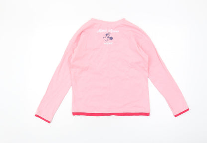 Disney Girls Pink Minnie Mouse T-Shirt 9-10 Years Long Sleeve