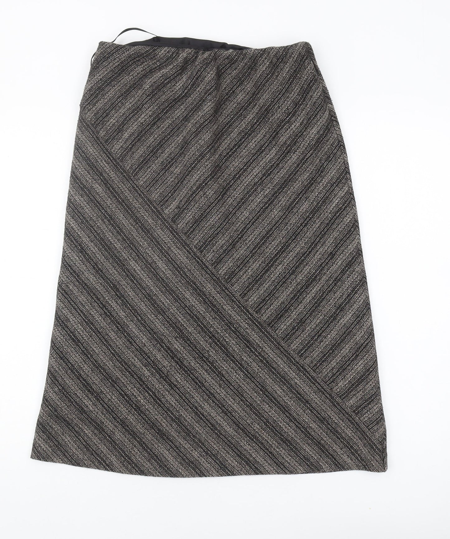 Debenhams Women's Grey Striped Pencil Skirt Size 12