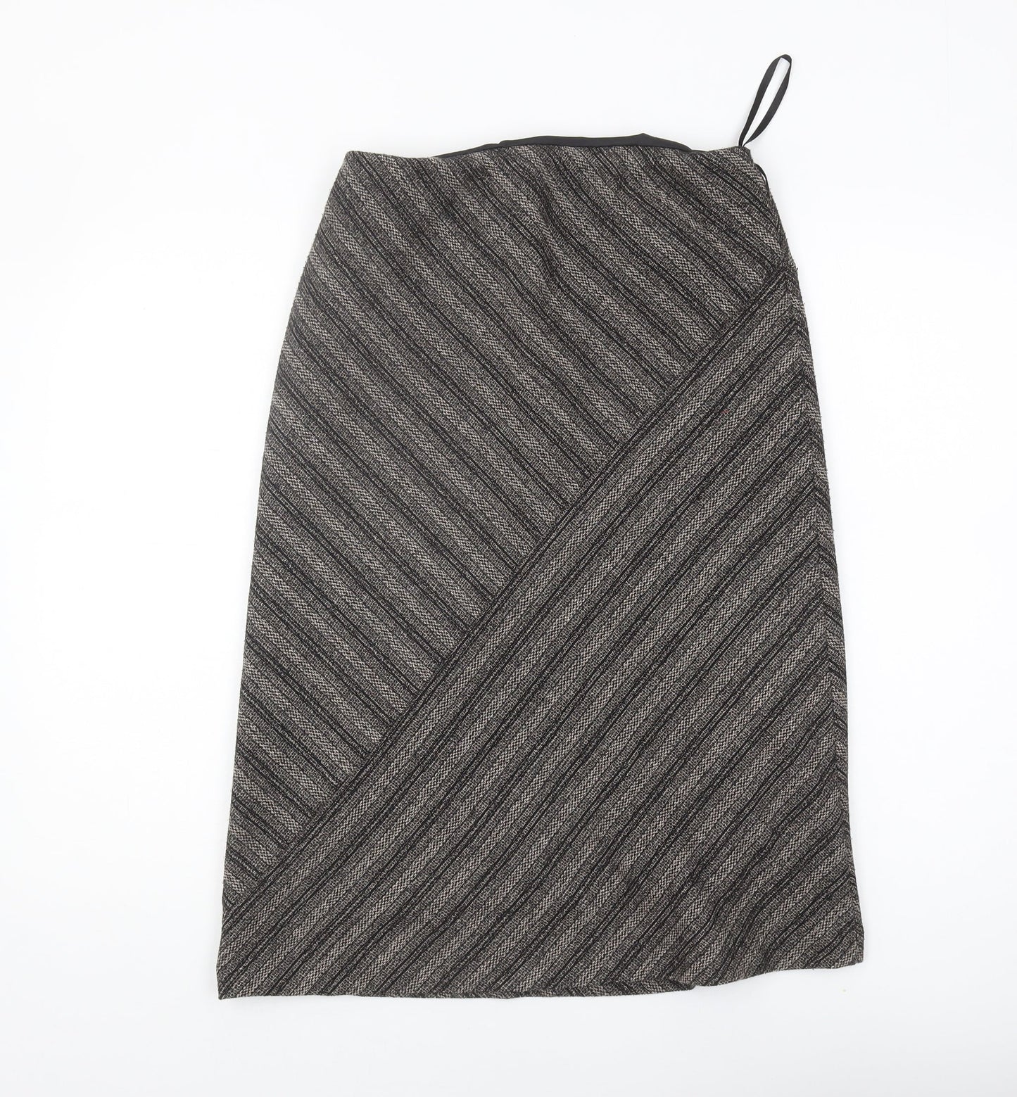 Debenhams Women's Grey Striped Pencil Skirt Size 12