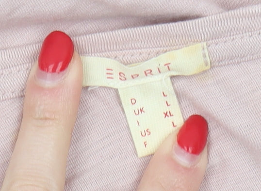 Womens UK Size L Esprit Pink Basic T-Shirt