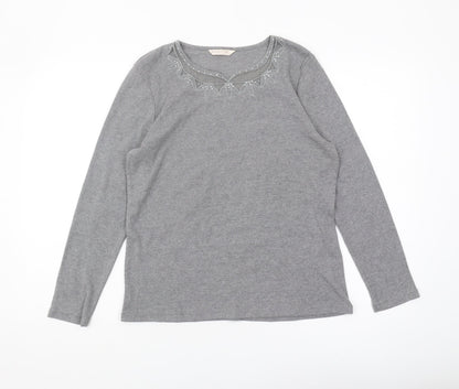 Womens UK Size M Anna Rose Grey  T-Shirt
