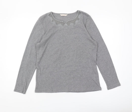 Womens UK Size M Anna Rose Grey  T-Shirt