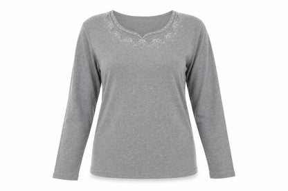 Womens UK Size M Anna Rose Grey  T-Shirt