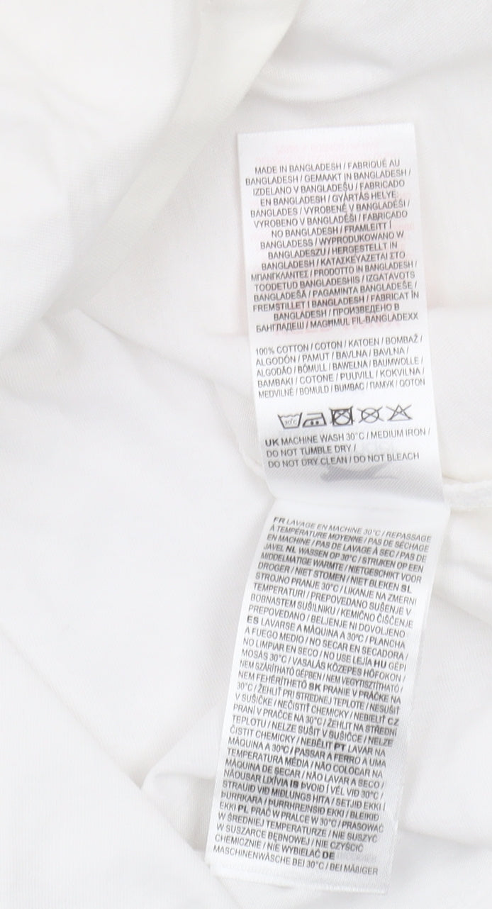 Slazenger Men's White Crew Neck T-Shirt Medium