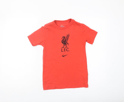 Nike Boys Red S Football Crew Neck T-Shirt