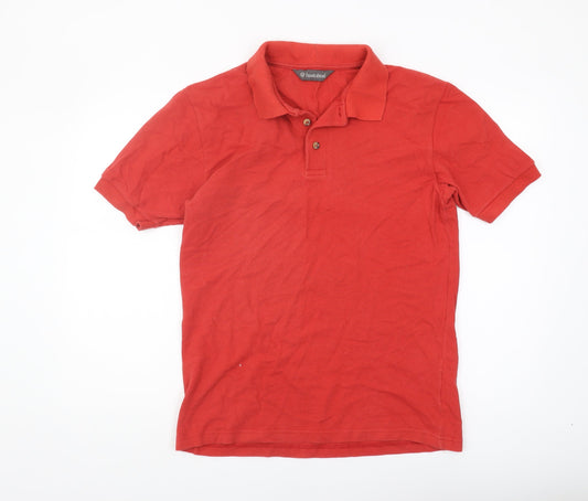 Hawkshead Men's XS Red Cotton Polo Shirt