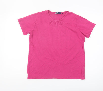 Womens UK Size M Isle Pink  T-Shirt