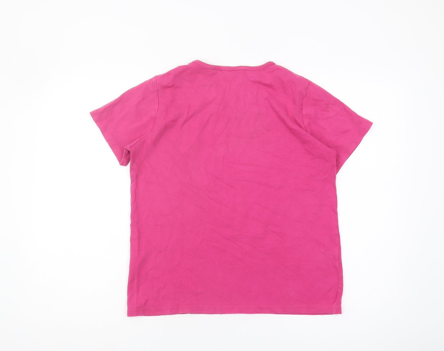Womens UK Size M Isle Pink  T-Shirt