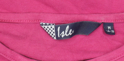 Womens UK Size M Isle Pink  T-Shirt