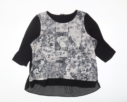 Womens UK Size 24 Bm Casual Black  Blouse