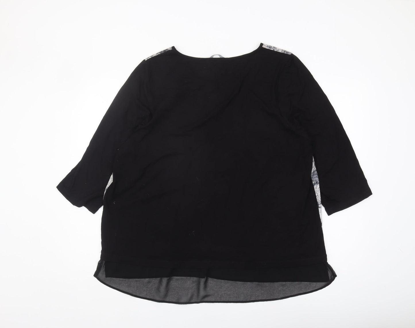 Womens UK Size 24 Bm Casual Black  Blouse