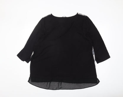 Womens UK Size 24 Bm Casual Black  Blouse