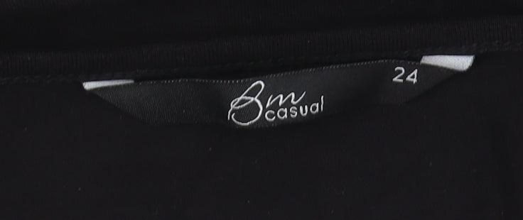 Womens UK Size 24 Bm Casual Black  Blouse