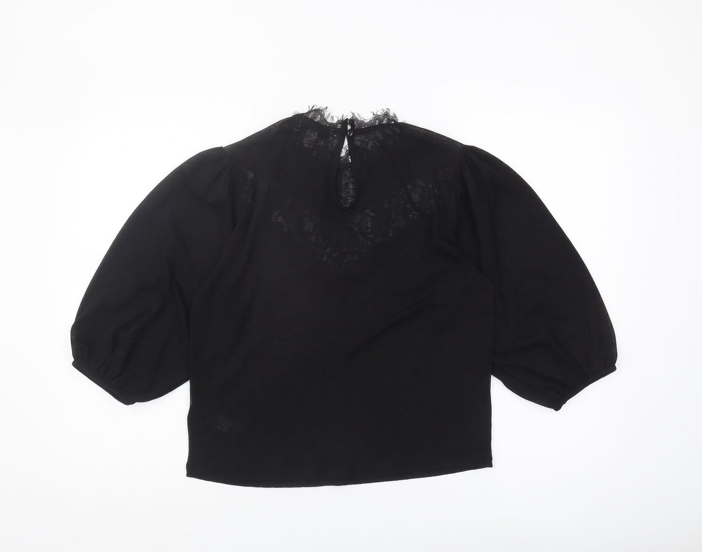Womens UK Size 12 Topshop Black Basic Blouse
