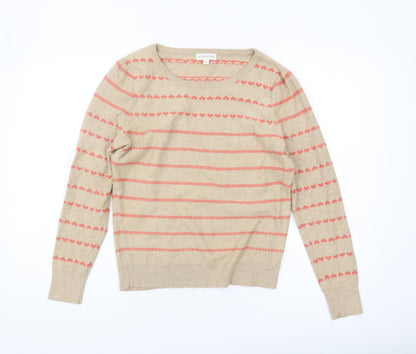 Womens UK Size M Monsoon Beige Pullover Jumper