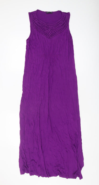 Marks and Spencer Women's Purple Short Viscose Dress
