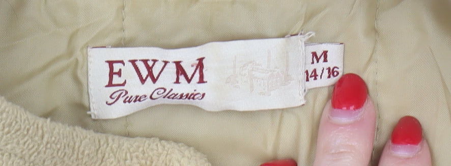 Womens UK Size 14 EWM Beige Basic Jacket
