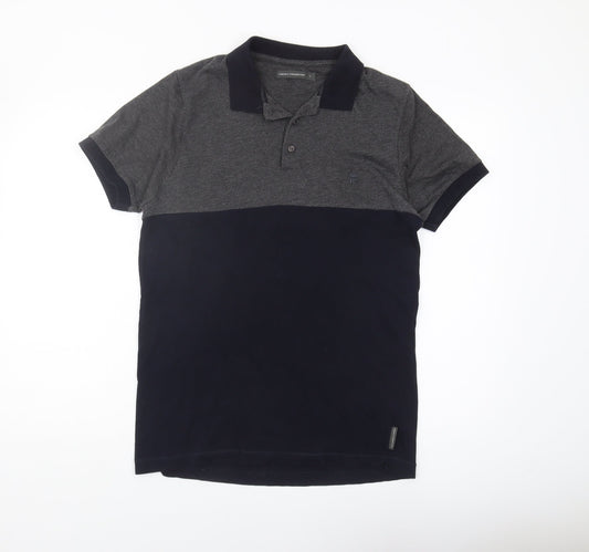 French Connection Men's Grey Polo Shirt Size L