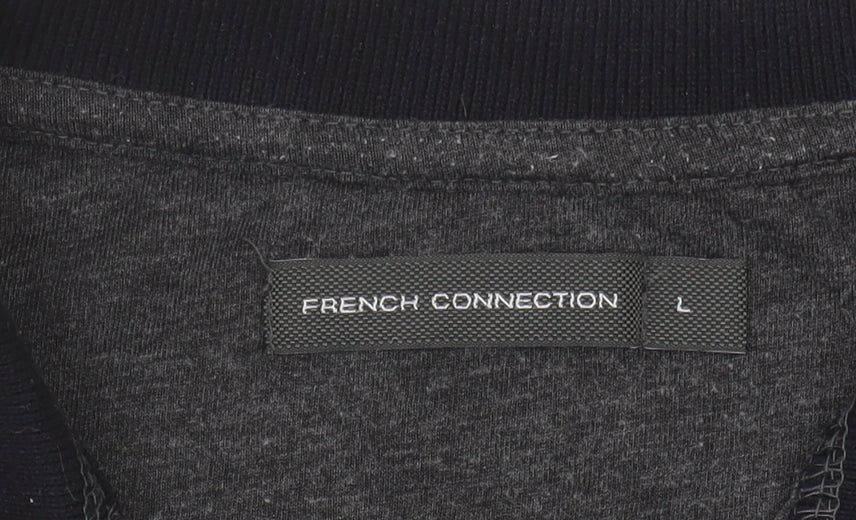 French Connection Men's Grey Polo Shirt Size L