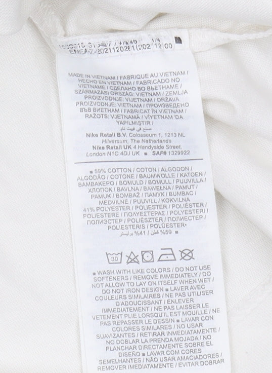 Nike Men's Beige Sports T-Shirt M Crew Neck