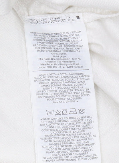 Nike Men's Beige Sports T-Shirt M Crew Neck