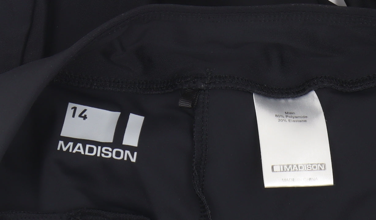 Madison Women's Black Activewear Trousers, Size 14, Elastic Waist