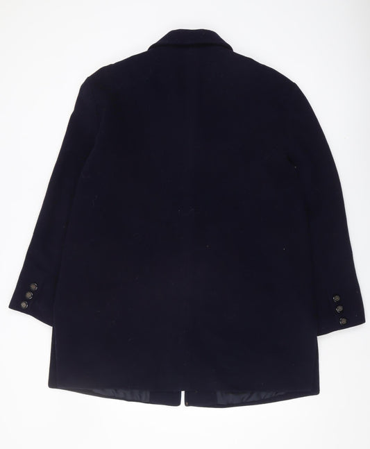 Klass Collection Women's Blue Wool Coat, Size 14