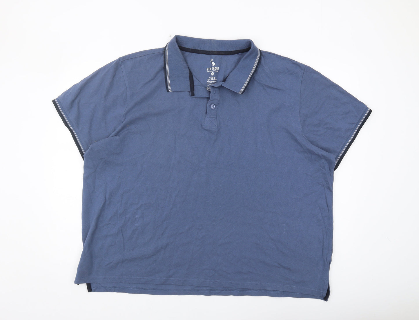 STH SHORE Men's Blue Polo Shirt, 3XL Cotton Casual