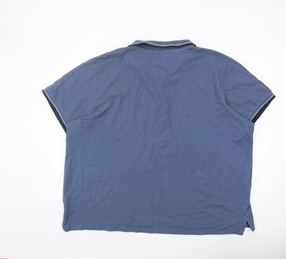 STH SHORE Men's Blue Polo Shirt, 3XL Cotton Casual