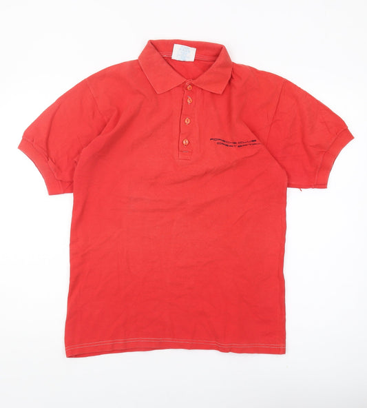 Bruce Elliott Men's Red Polo Shirt Size L