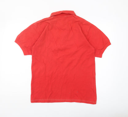 Bruce Elliott Men's Red Polo Shirt Size L