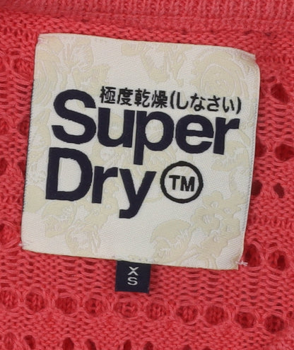 Womens UK Size XS Superdry Red Pullover Jumper
