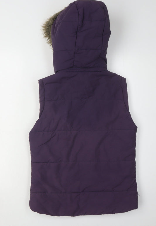 Mantaray Women's Purple Hooded Waistcoat Size 10