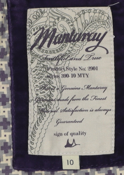 Mantaray Women's Purple Hooded Waistcoat Size 10