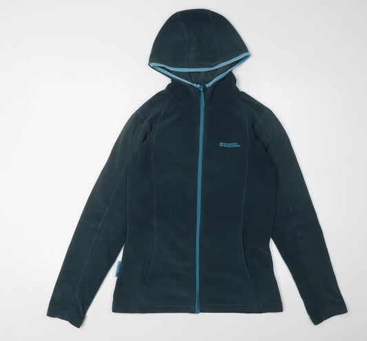 Mountain Warehouse Women's Blue Fleece Hooded Jacket - Size 8