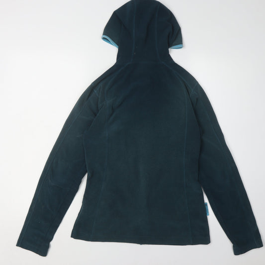 Mountain Warehouse Women's Blue Fleece Hooded Jacket - Size 8